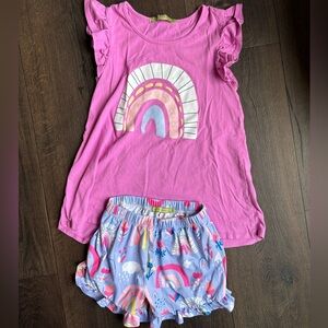Millie loves Lily rainbow shorts set